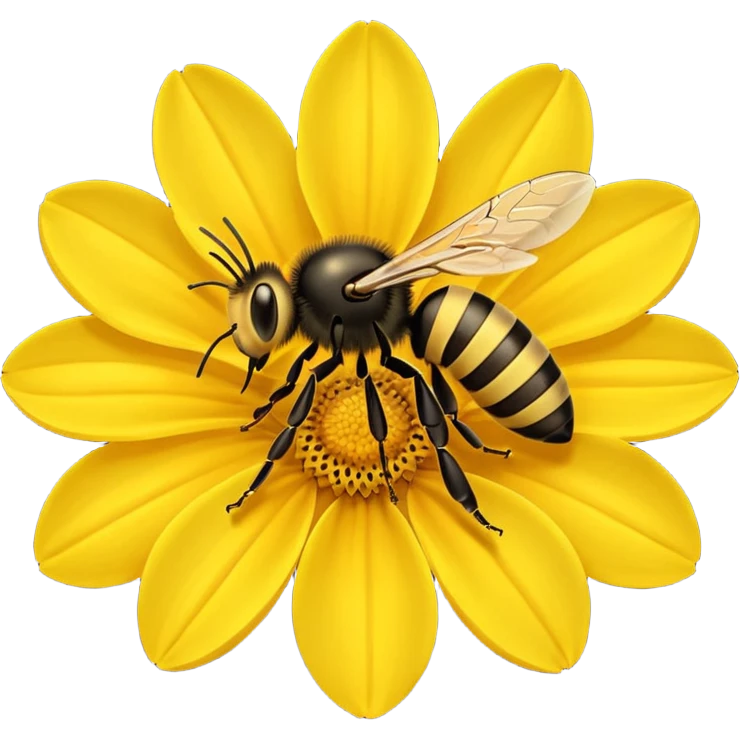 flower on bees emoji