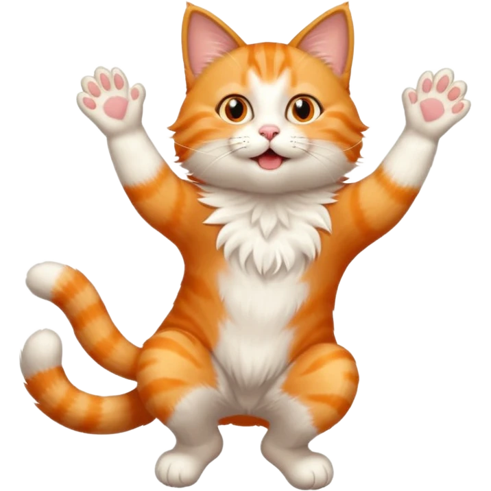 Funny Cat with feet in the air emoji
