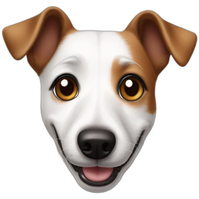 Happy Jack Russel dog emoji