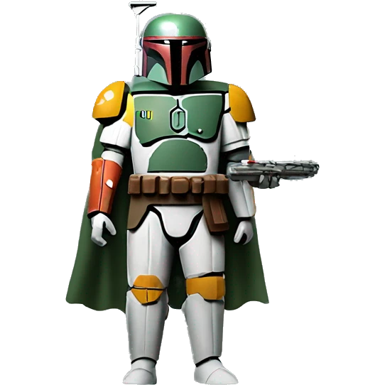 Boba Fett pointing up emoji
