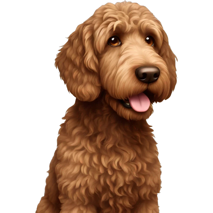 Brown labradoodle  emoji