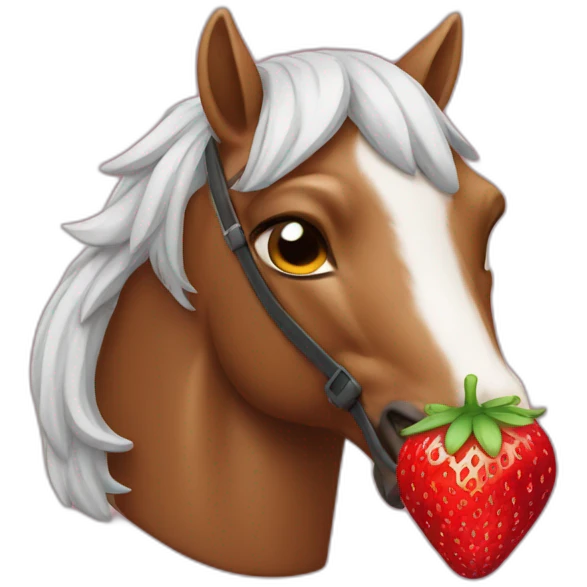 Fraise sur cheval emoji