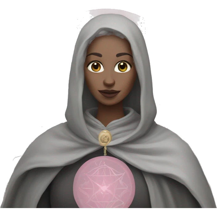 Pink and grey tarot card emoji