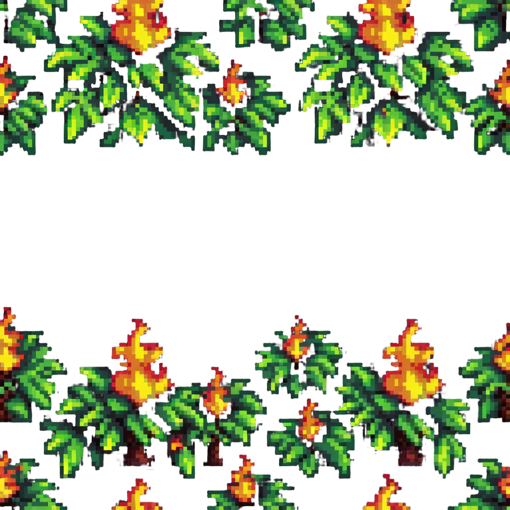 bush with fire flames engulfing it emoji