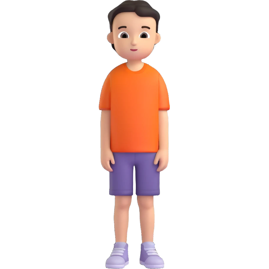 boy standing still emoji