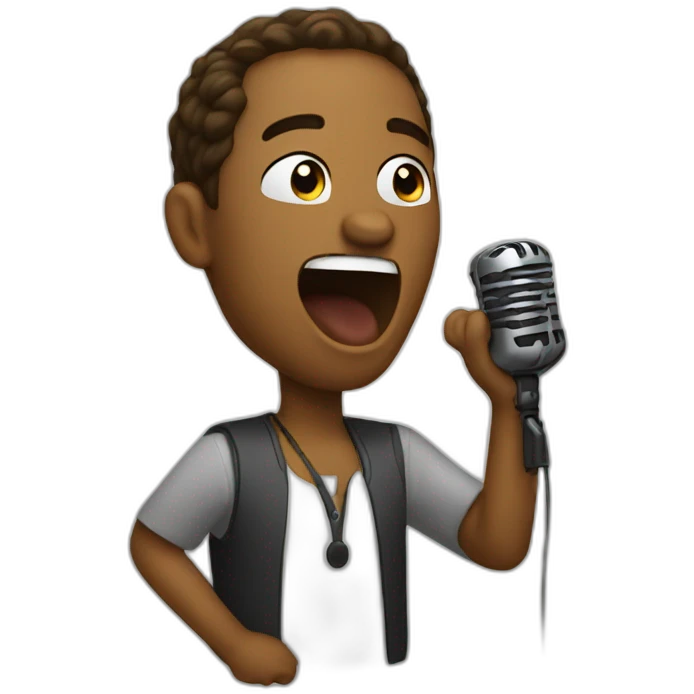 singing emoji