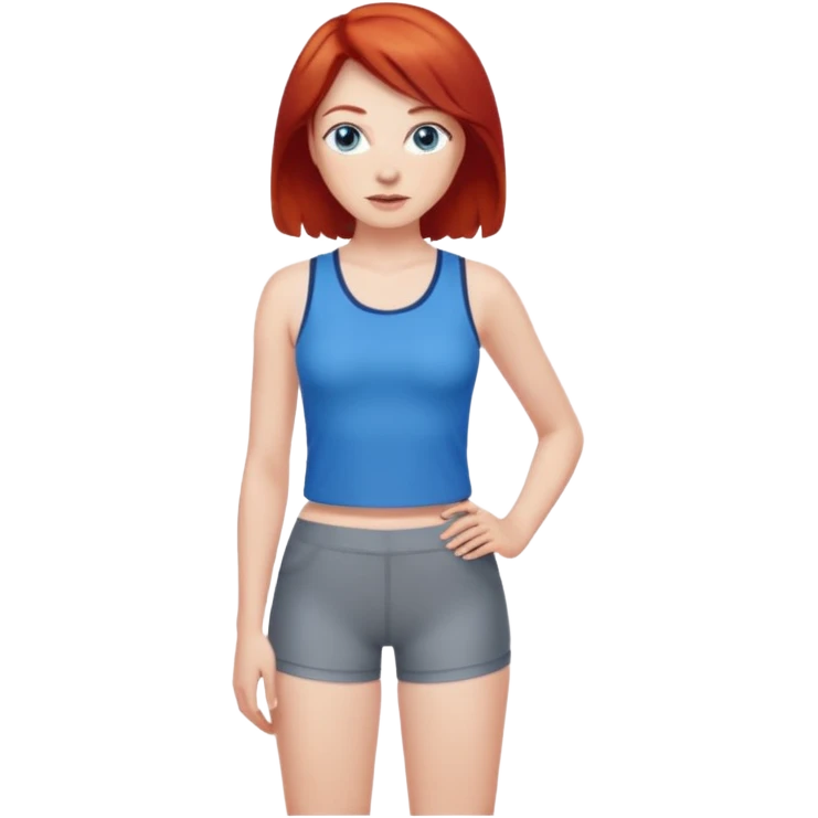 Big booty buxom pawg nsfw red hair blue eyes tight shorts emoji