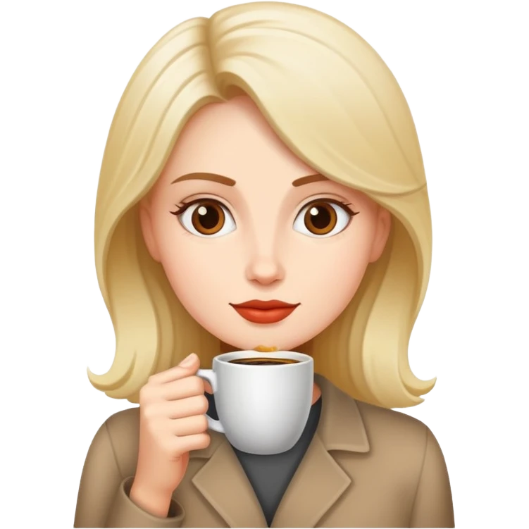 Women drink coffee emoji