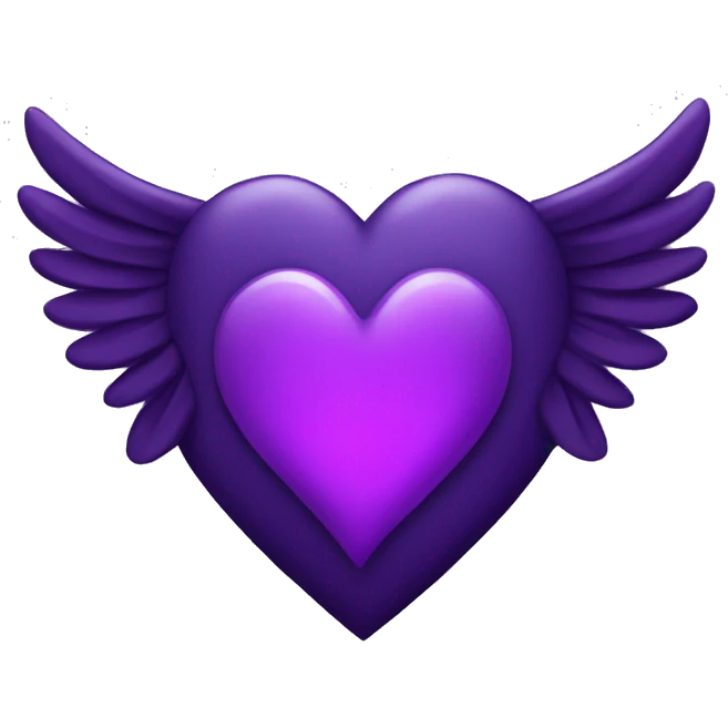 Dark Purple Heart with wings  emoji