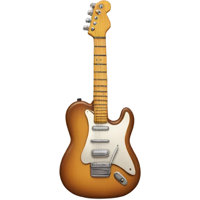 Cartoon living guitar emoji