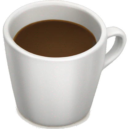 “Strong coffee in a simple glasse cup.” emoji