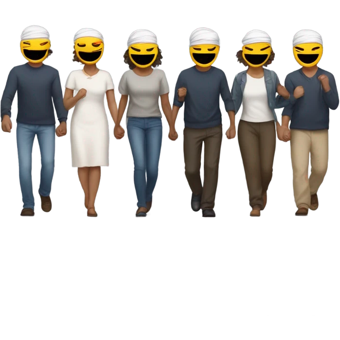 The blind leading the blind emoji