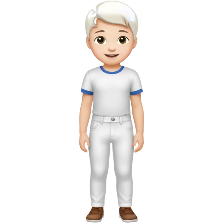 Cute Child with white pants emoji