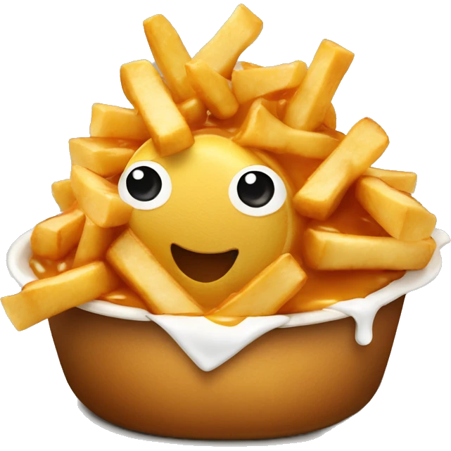 Poutine qui mange une poutine emoji