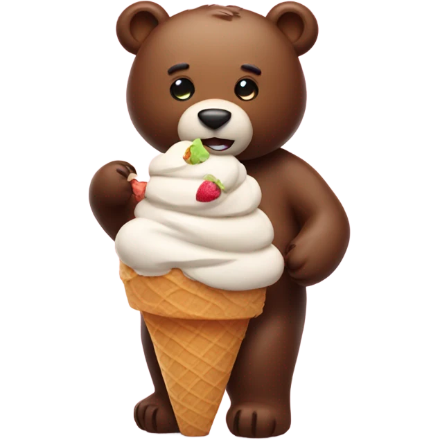 bear with ice cream  emoji