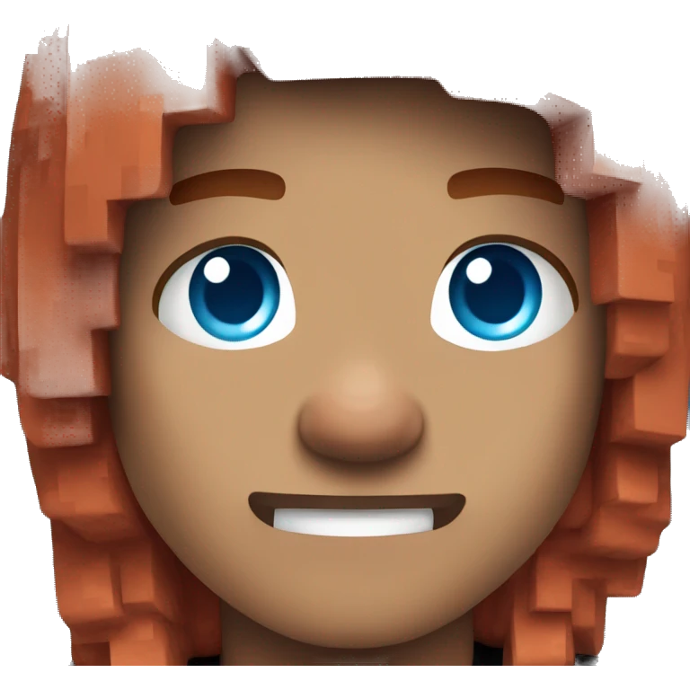 Minecraft character red hair blue eyes emoji