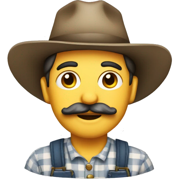 Farmer boy with a moustache emoji