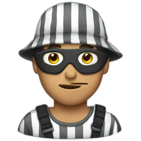 robber with striped top emoji