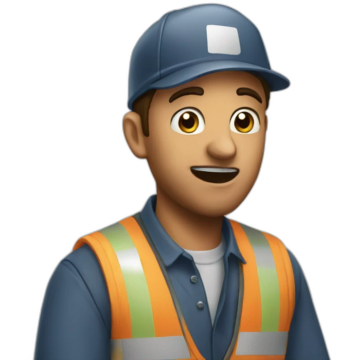 amazed truck driver emoji