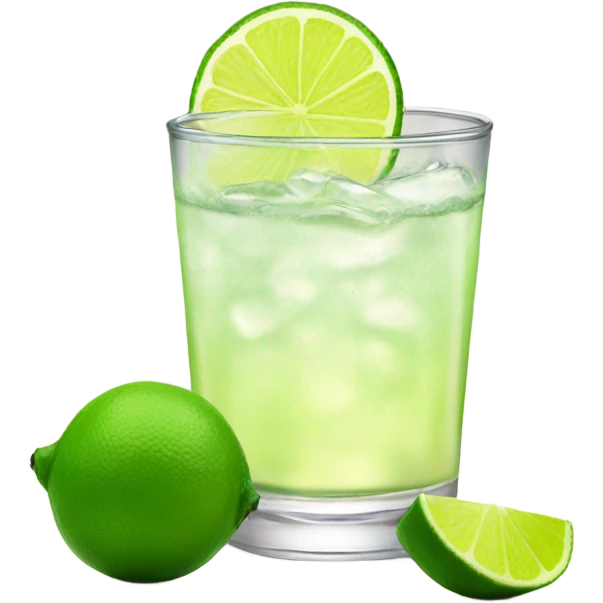 Tequila soda with a lime emoji