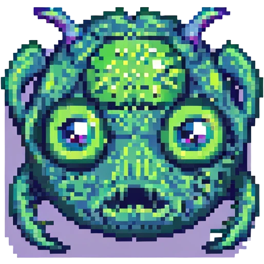 slime monster with big eyes emoji