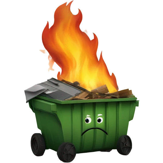 Dumpster fire emoji