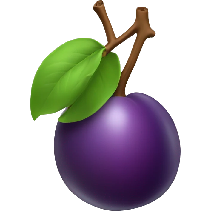 3D plum emoji
