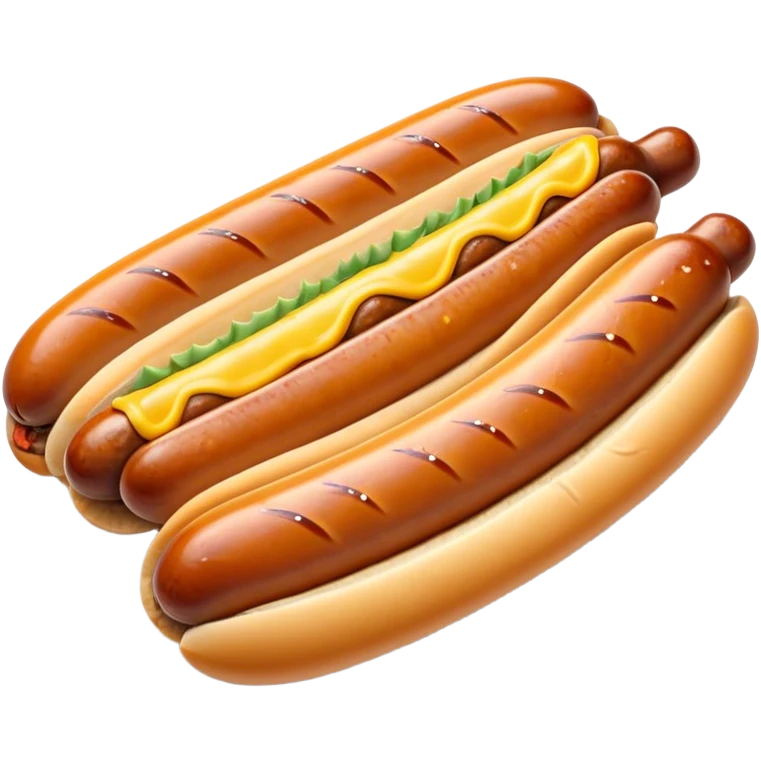 Cinematic Realistic Bratwurst Dish Emoji, showcasing a succulent, grilled sausage with a crispy exterior rendered with lifelike detail and warm, dynamic lighting. emoji