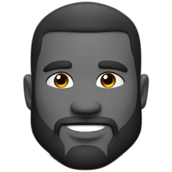 gigachad black and white muscle big chin beard emoji