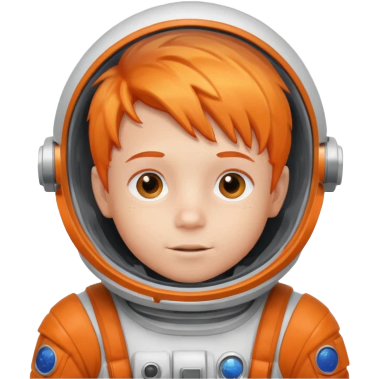 Astronaut boy kid with orange hair emoji