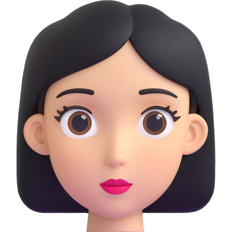 girl face without a nose emoji