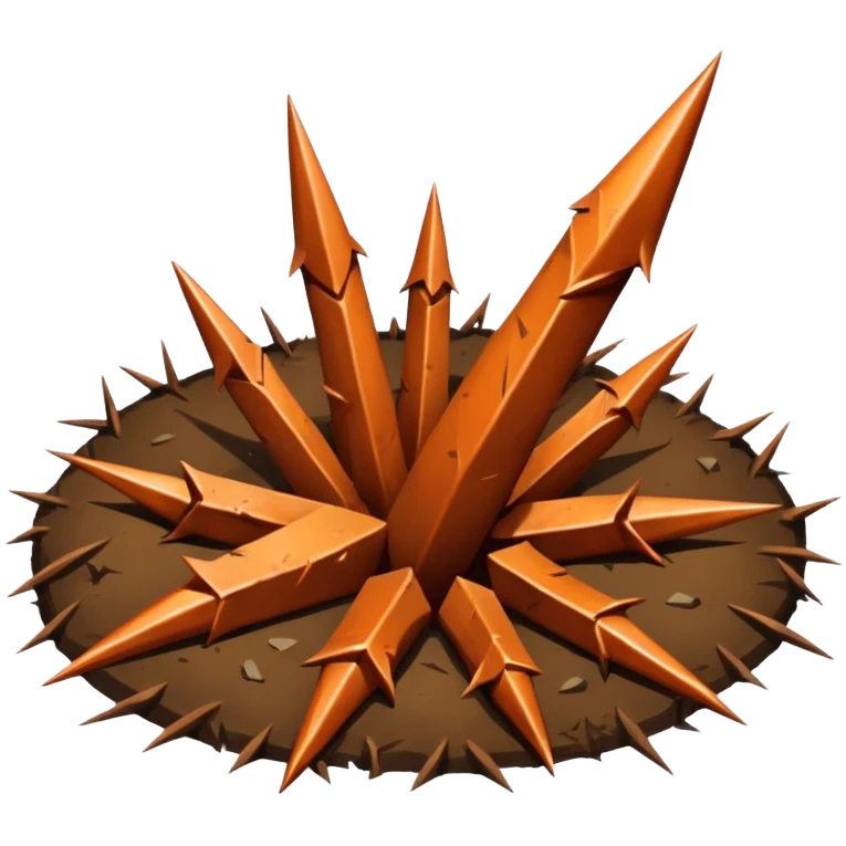Sharp Thorns trap on the ground  emoji