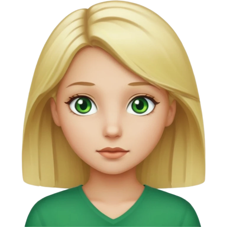 Girl blonde Green eyes emoji