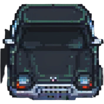 A pixel art style image of a car. emoji