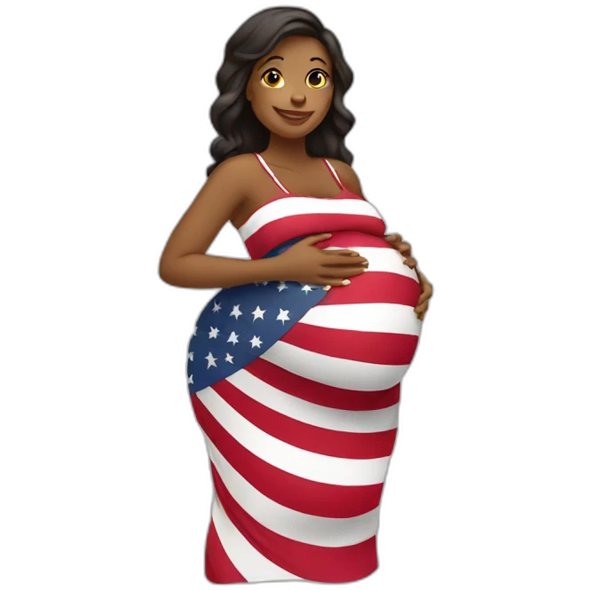Pregnant American flag emoji