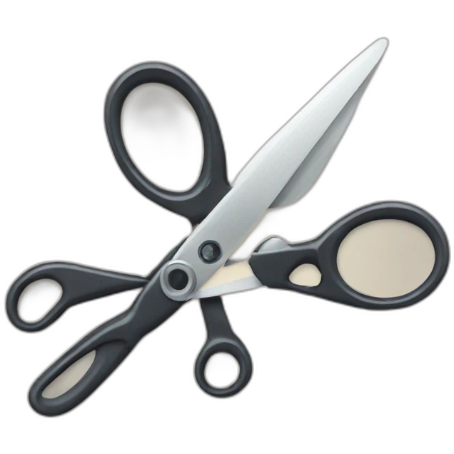 pointed scissors and a watch emoji