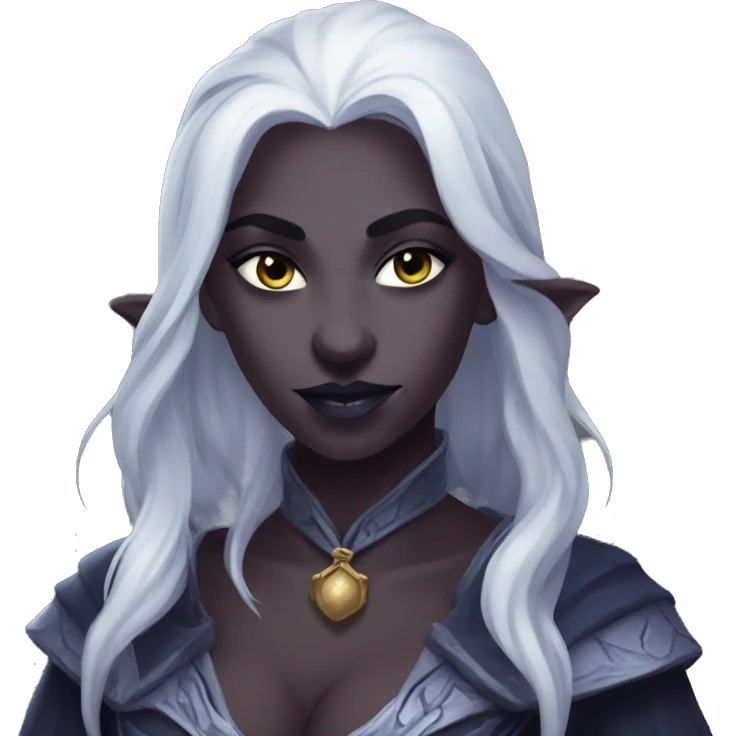 Drow bard dnd seductive look emoji