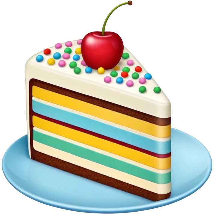 layered cake slice with visible tiers emoji