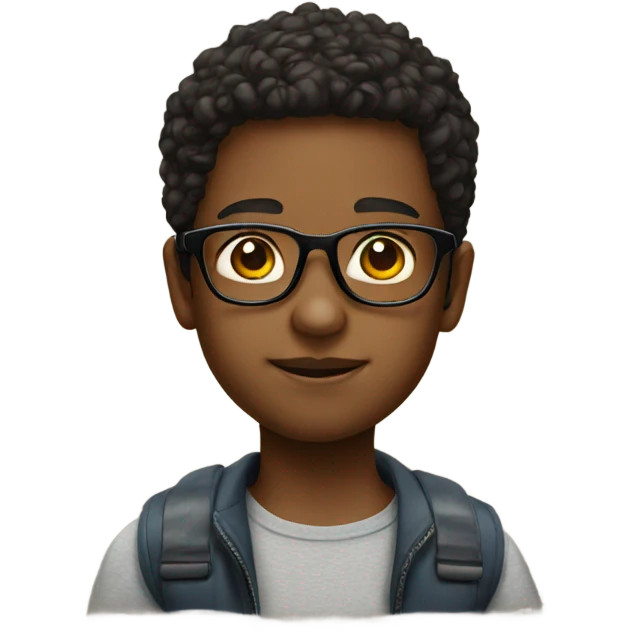 boy in glasses portrait emoji