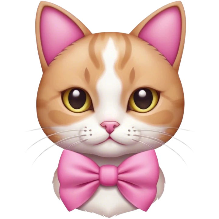 Cat with pink bow emoji