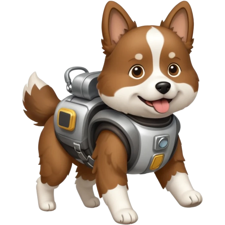 Dog with a jetpack emoji