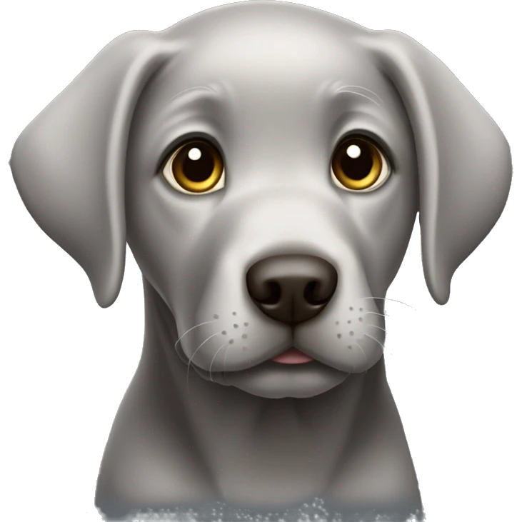 Silver Labrador puppy emoji