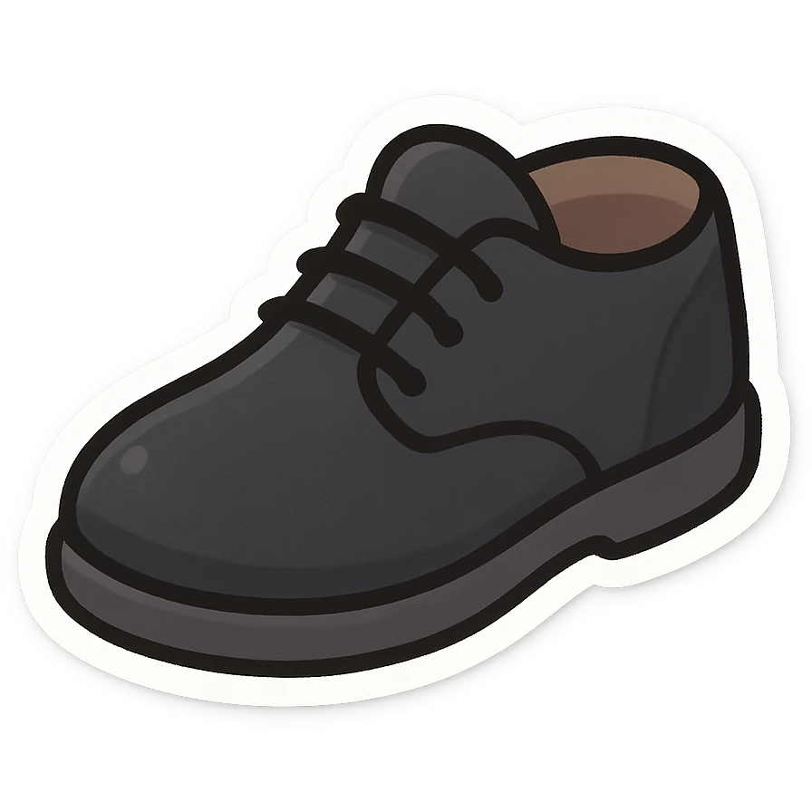 simple black shoe emoji