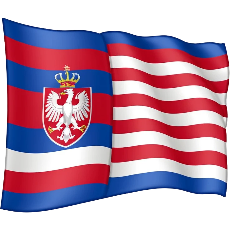 A flag of republic of srpska just colors red blue and white that's it emoji