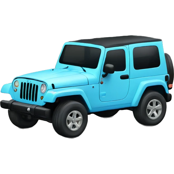 Baby blue jeep emoji