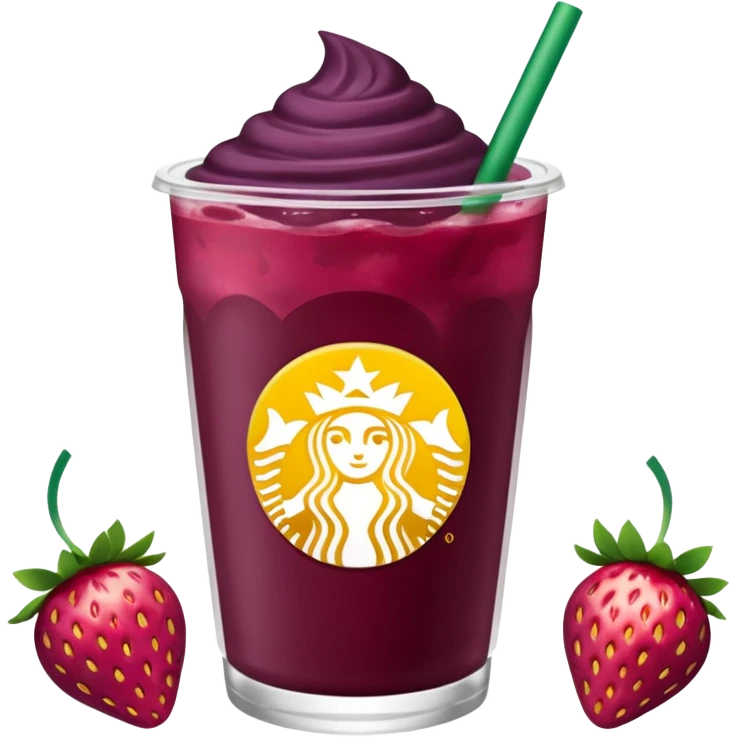 Starbucks strawberry açaí lemonade emoji