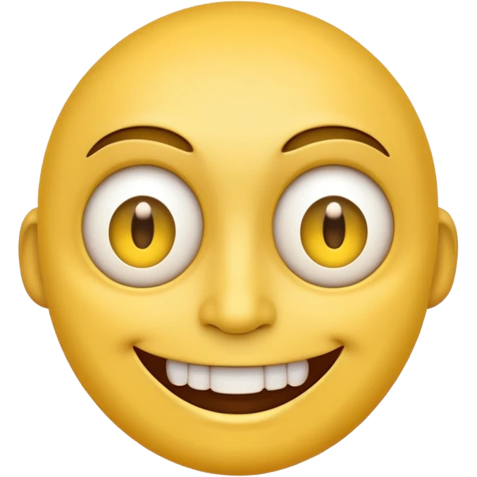a General Yellow Face emoji with creepy smile  emoji