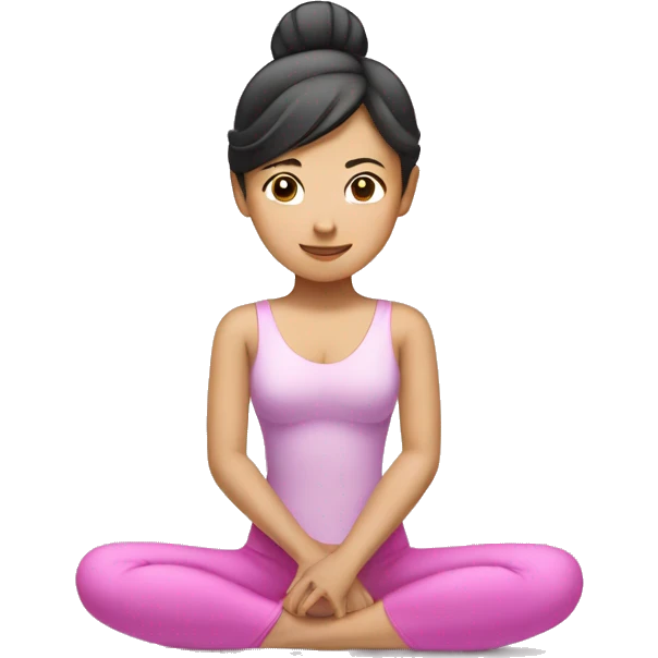 Pilates princess Asian girl  emoji