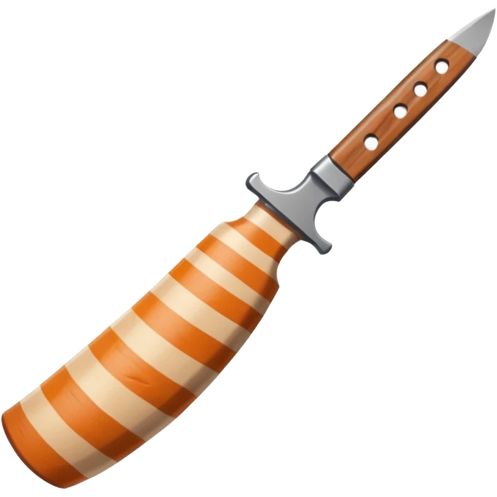 un cuchillo cortando un brazo por encima de la piel en rallas emoji