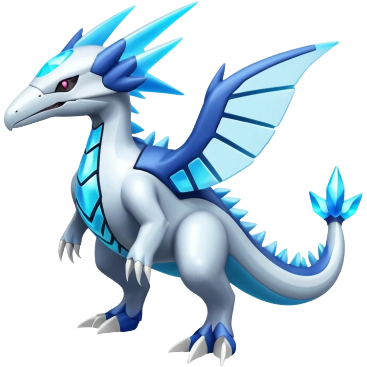 Futuristic Glowing Shiny Neon Pastel Helioptile-Diancie-Kyurem-Dialga-Latios-Miraidon-Pokémon, full body emoji